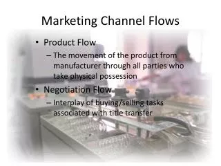 marketing channel flows