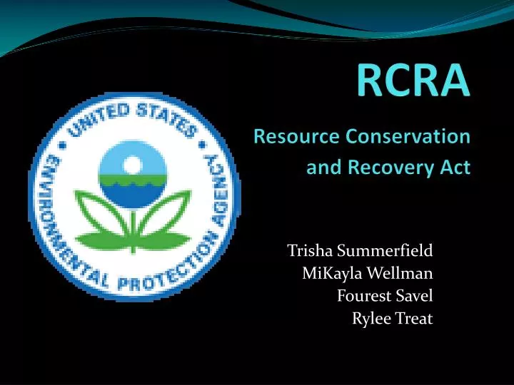 rcra resource conservation and recovery act