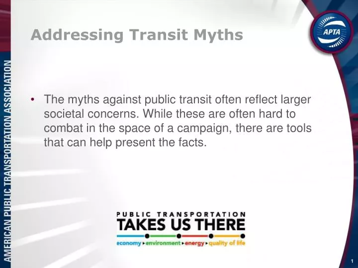 addressing transit myths
