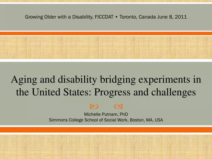 aging and disability bridging experiments in the united states progress and challenges