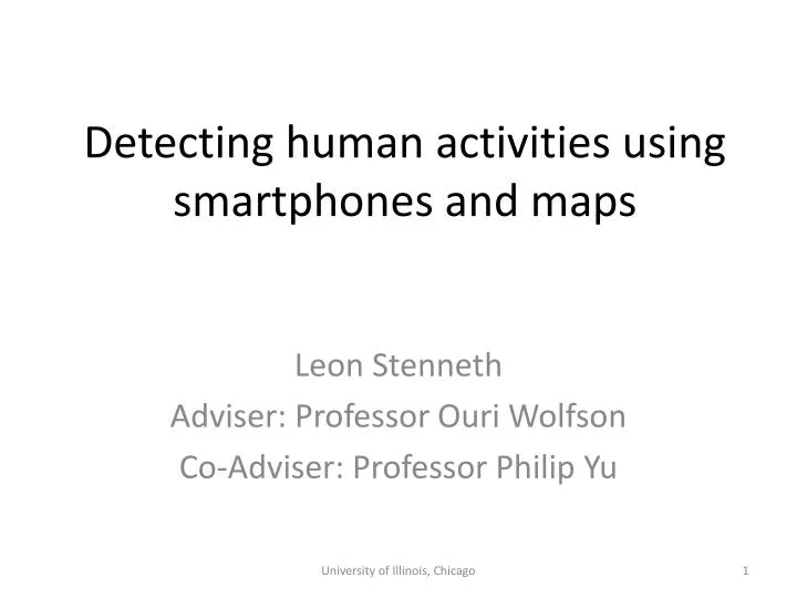detecting human activities using smartphones and maps