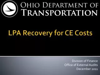 LPA Recovery for CE Costs