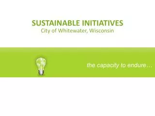 SUSTAINABLE INITIATIVES