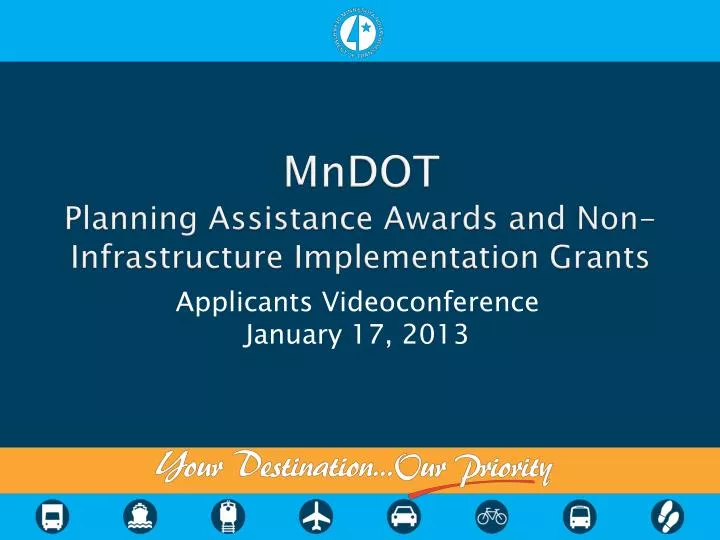 mndot planning assistance awards and non infrastructure implementation grants