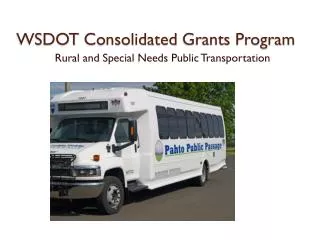WSDOT Consolidated Grants Program