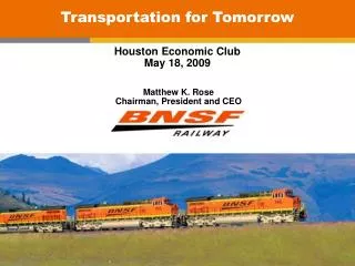 Houston Economic Club May 18, 2009