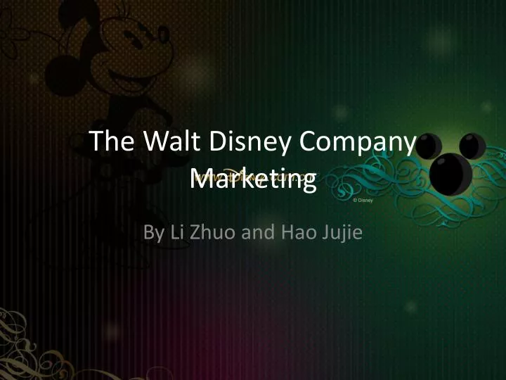 the walt disney company marketing