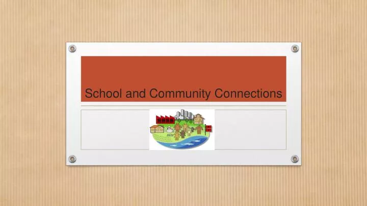 school and community connections