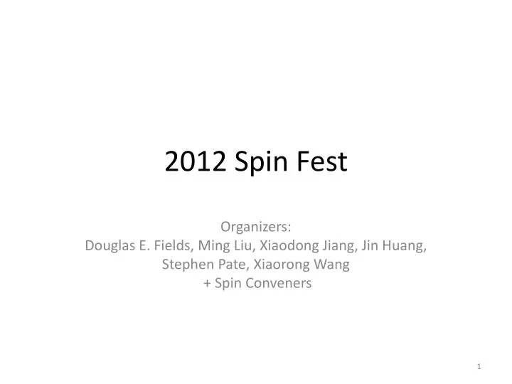 2012 spin fest