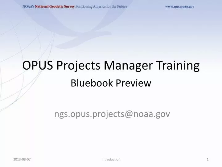 opus projects manager training