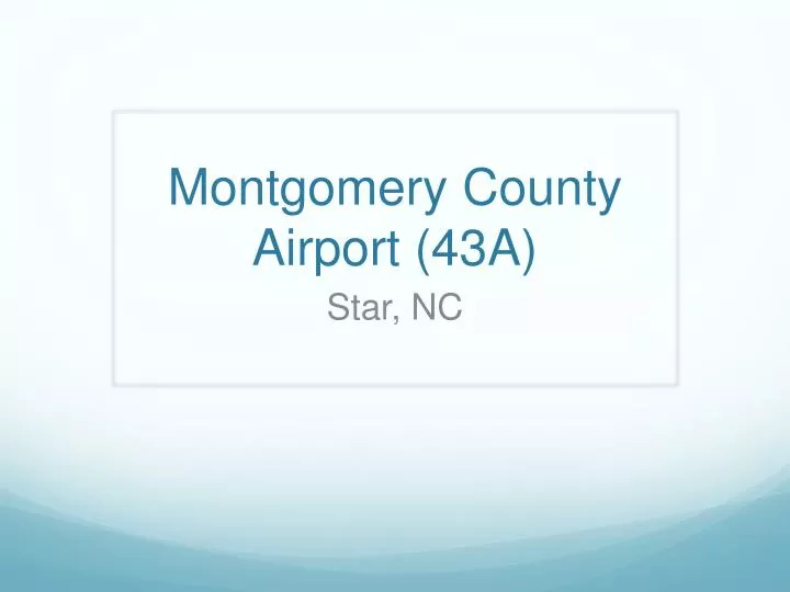 montgomery county airport 43a