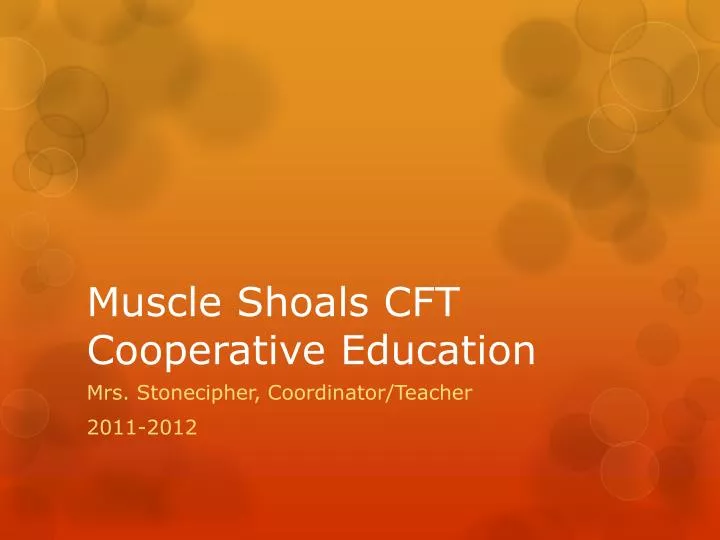 muscle shoals cft cooperative education