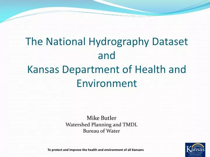 the national hydrography dataset and kansas department of health and environment