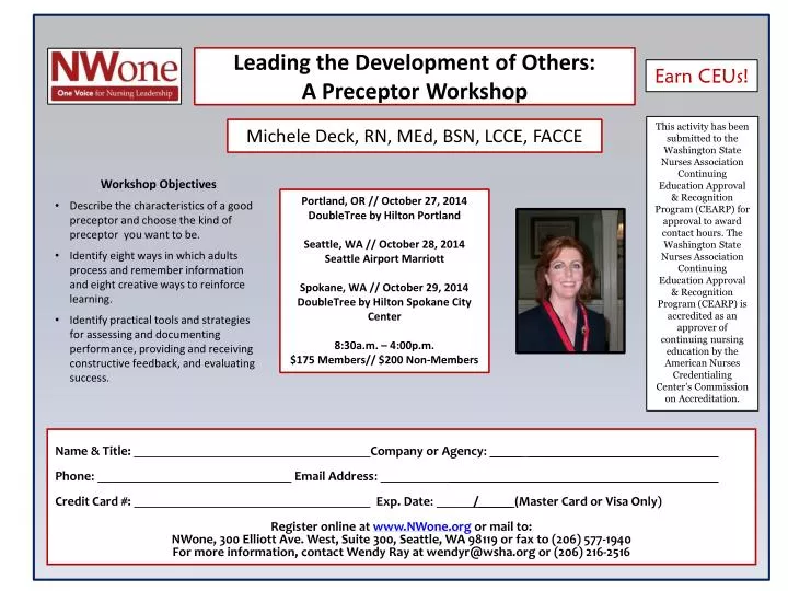 leading the development of others a preceptor workshop