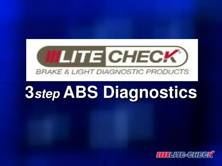 3 step abs diagnostics