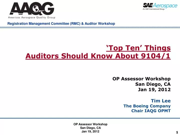 top ten things auditors should know about 9104 1