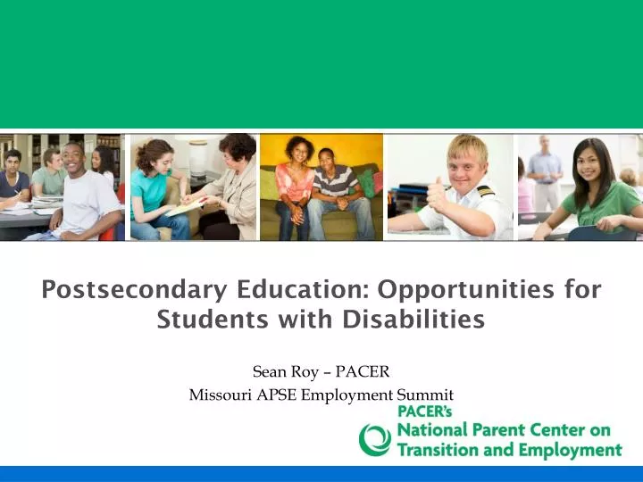 postsecondary education opportunities for students with disabilities