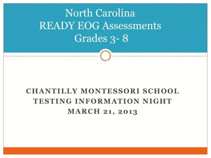 north carolina ready eog assessments grades 3 8 3 8
