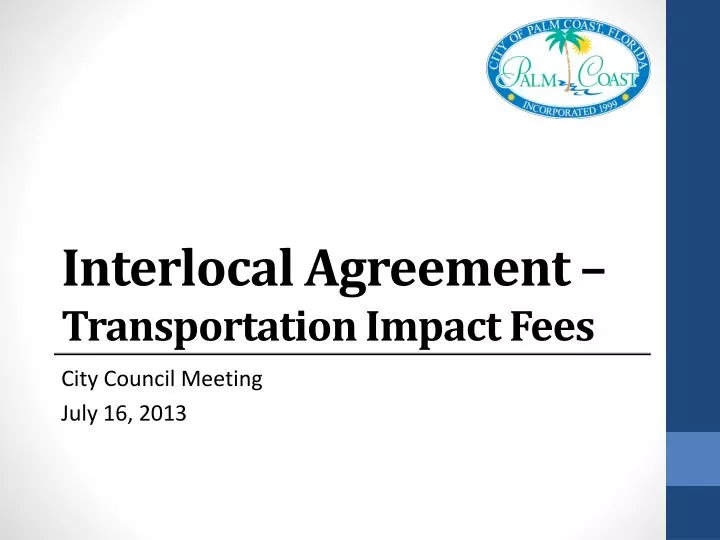 interlocal agreement transportation impact fees