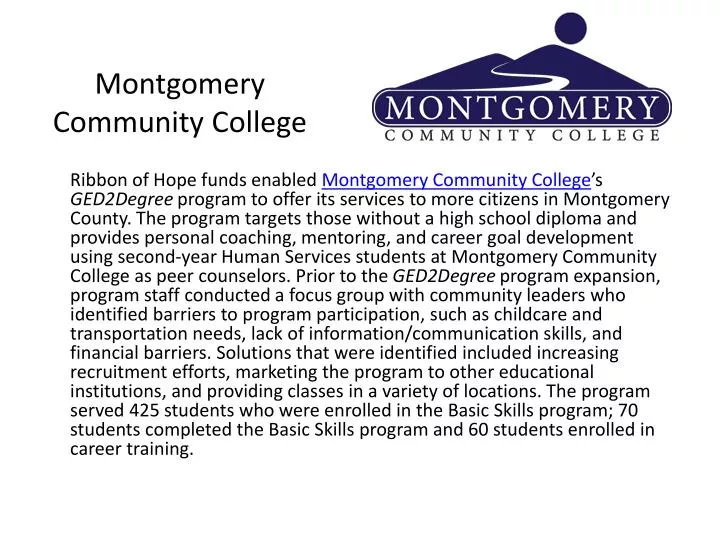 montgomery community college