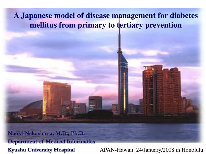 a japanese model of disease management for diabetes mellitus from primary to tertiary prevention