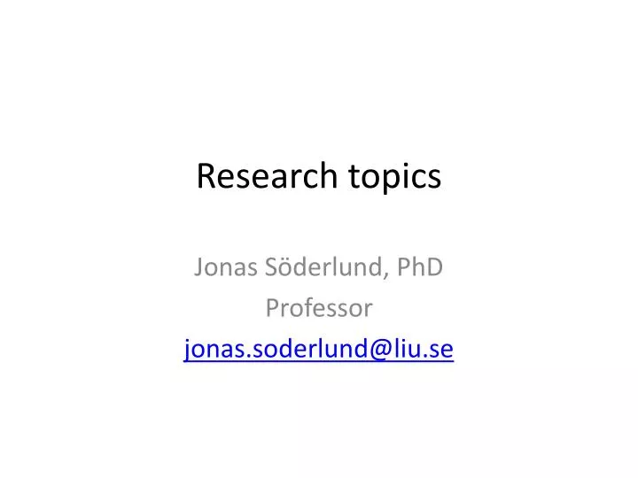 research topics