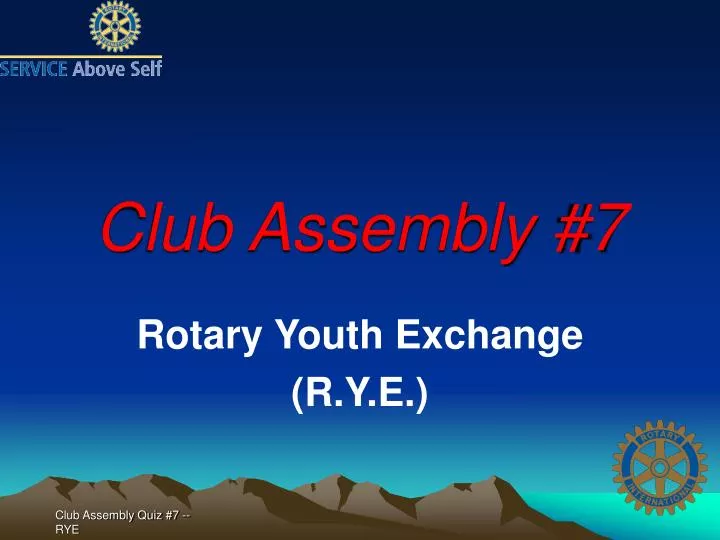 club assembly 7