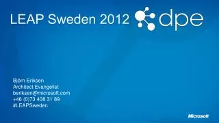 LEAP Sweden 2012