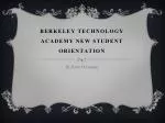 Welcome to Berkeley Technology Academy: New Student Orientation Insights - slide 1