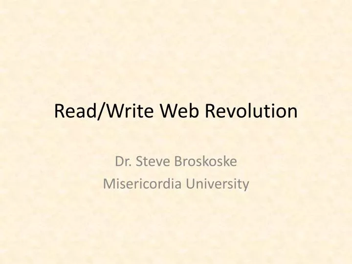 read write web revolution
