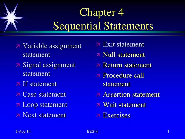 chapter 4 sequential statements