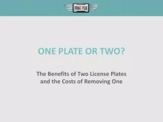 One Plate or Two?