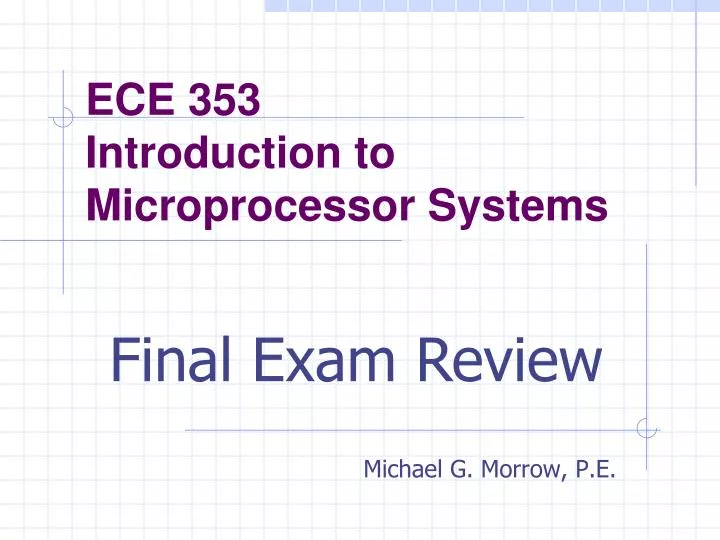 ece 353 introduction to microprocessor systems
