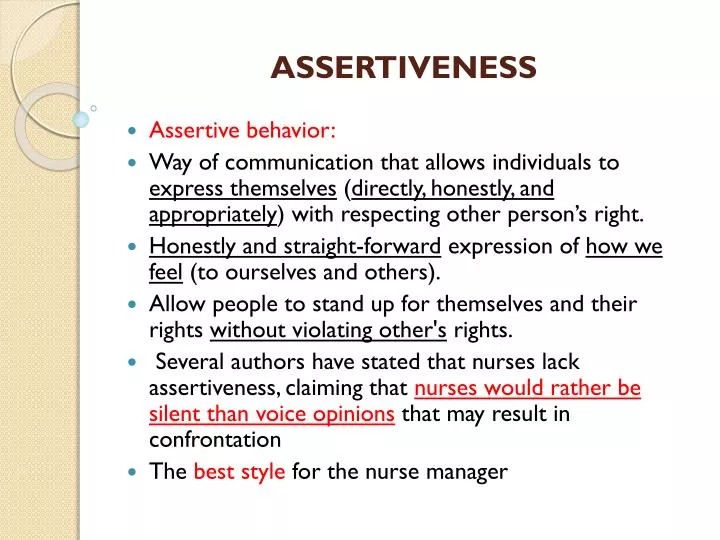 assertiveness