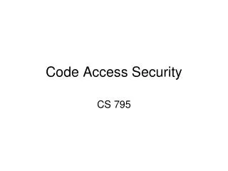 Code Access Security