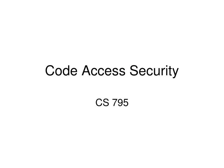 code access security