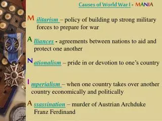 Causes of World War I -