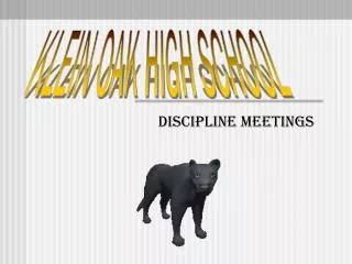 Discipline meetings