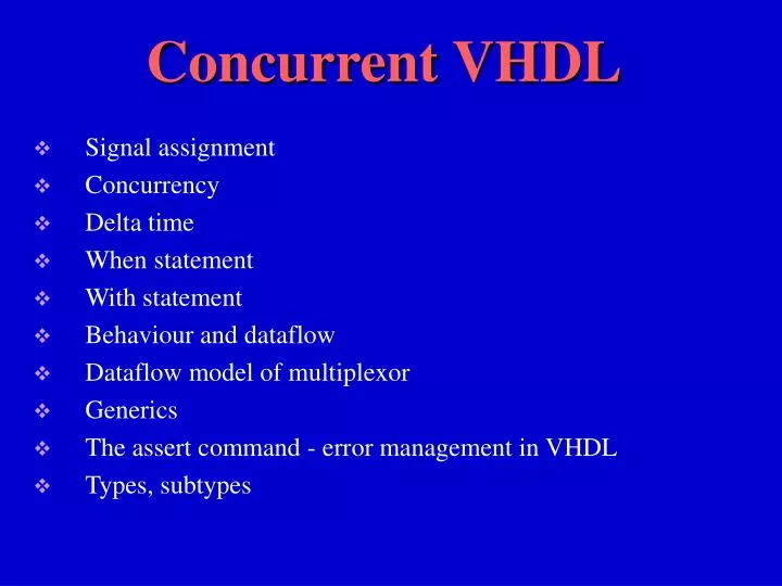 concurrent vhdl