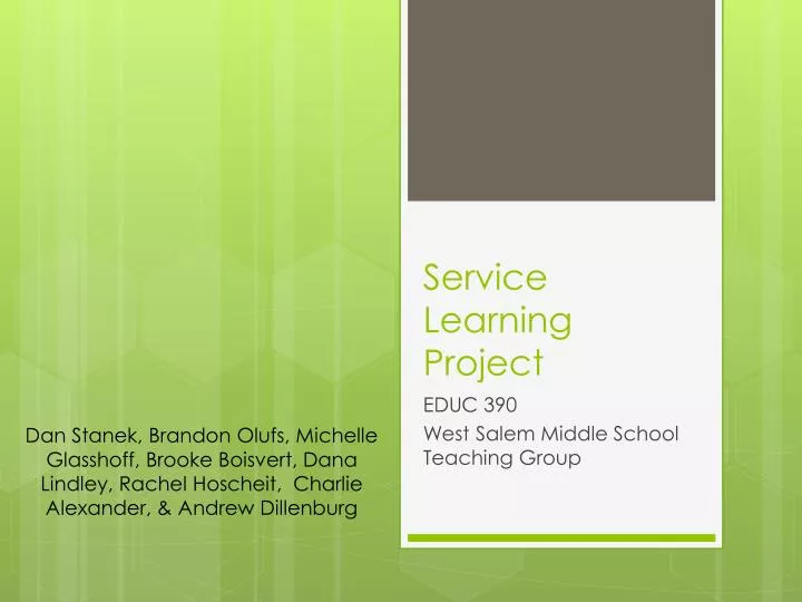 service learning project