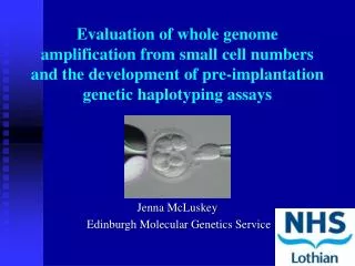 Jenna McLuskey Edinburgh Molecular Genetics Service