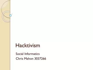 Hacktivism