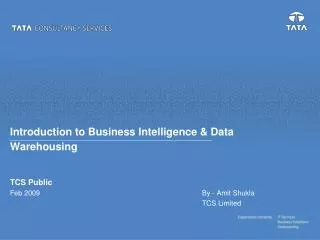 Introduction to Business Intelligence &amp; Data Warehousing