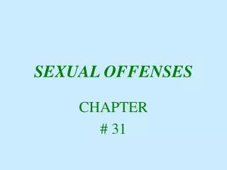 SEXUAL OFFENSES