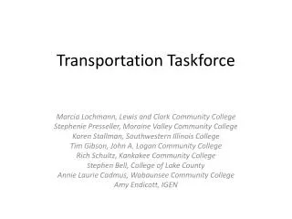 Transportation Taskforce