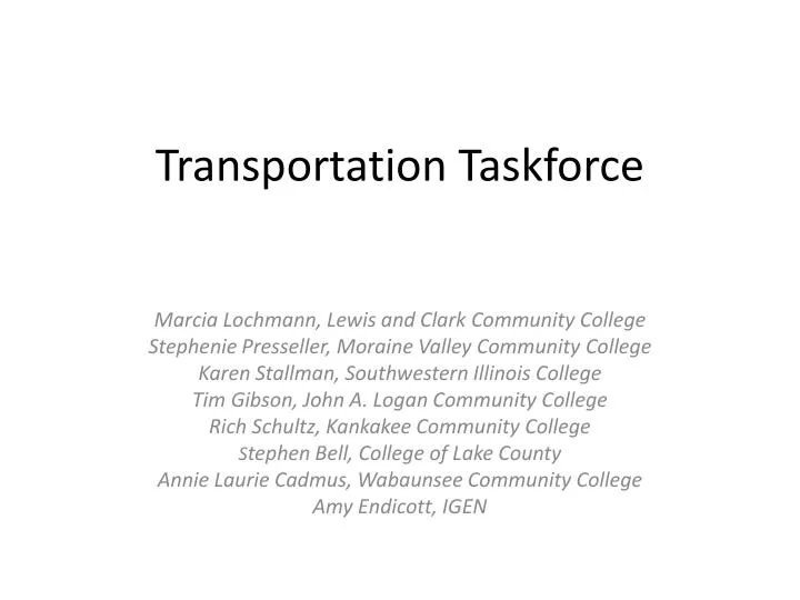 transportation taskforce