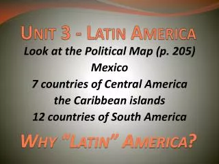 Unit 3 - Latin America