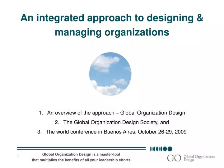 an integrated approach to designing managing organizations