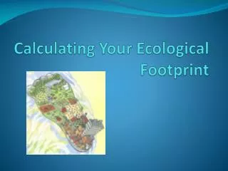Calculating Your Ecological Footprint