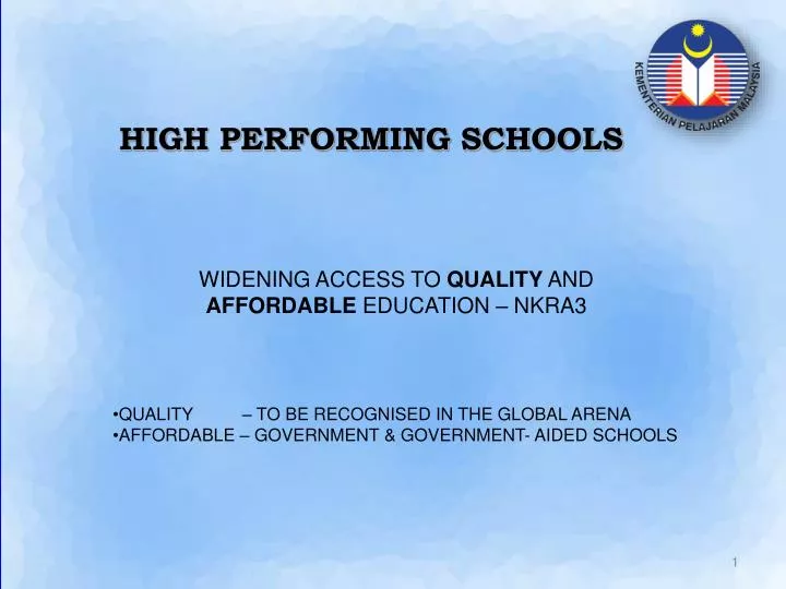 high performing schools